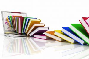 books from your laptop on a white background